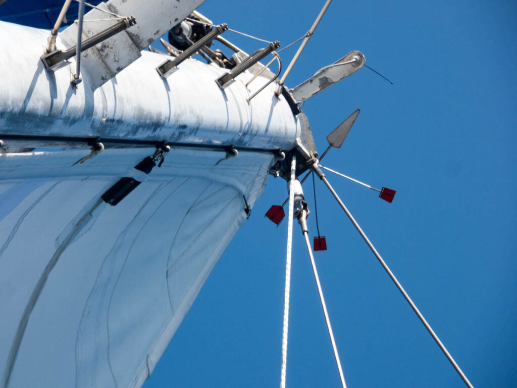 The WindPe windvane, when reaching on the port beam, has not changed, even after five years of use.